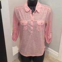 EYELASH COUTURE Pink Button shirt S - $16.99