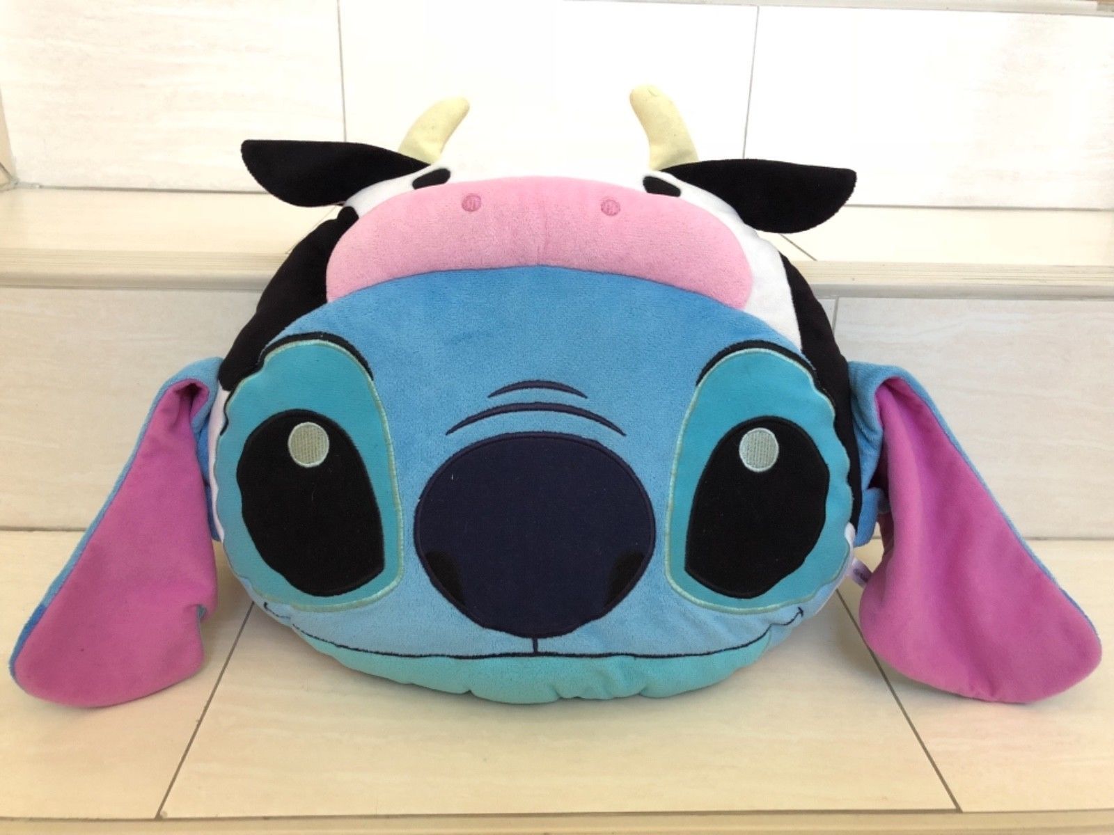 Disney Stitch Dressed as Cow Back Cushion Pillow Plush Doll. Pretty ...