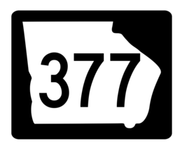 Georgia State Route 377 Sticker R4038 Highway Sign Road Sign Decal - $1.45+