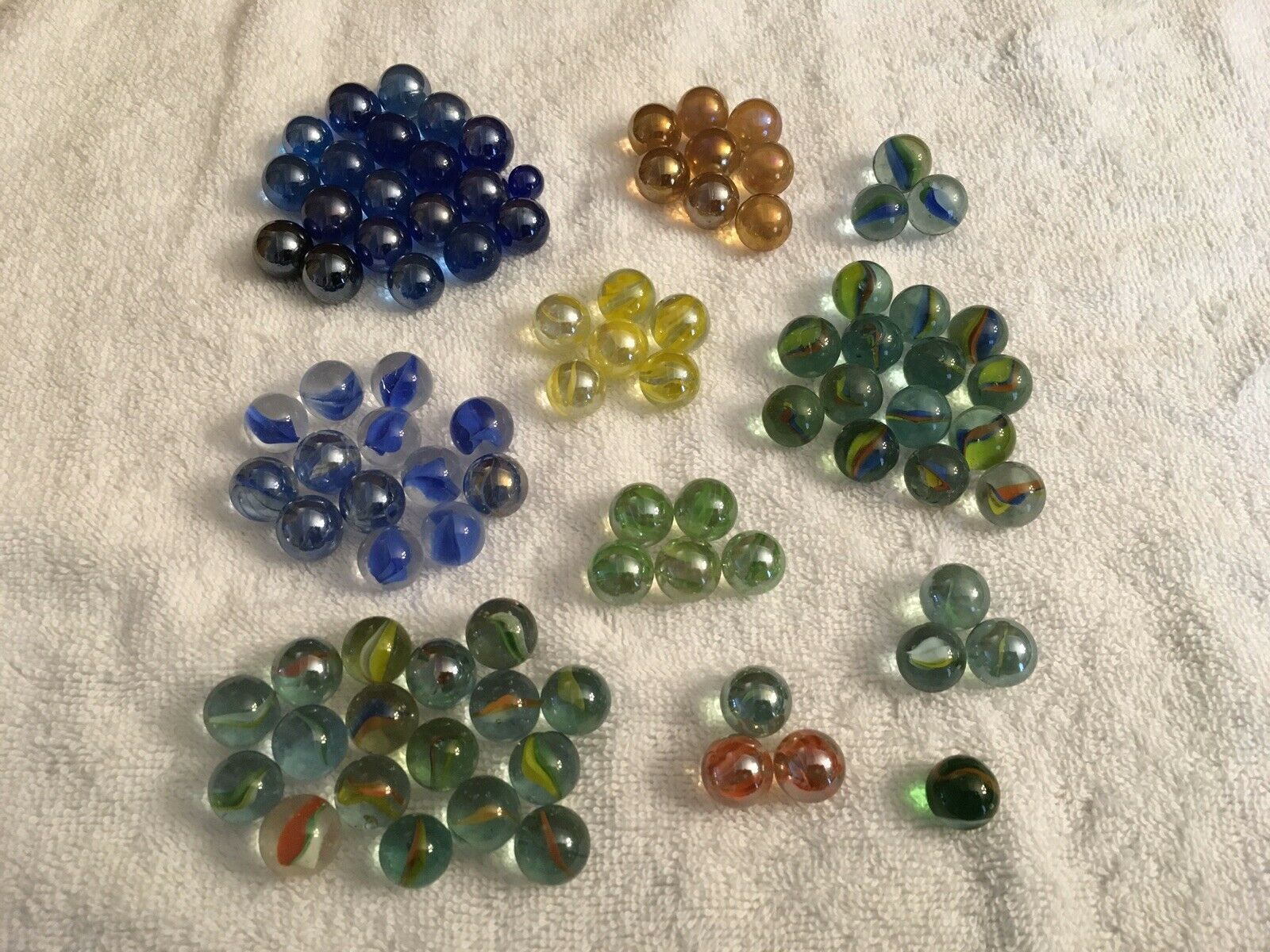 AMBER  TRANSPARENT CLEARIE MARBLES $8.99 POSTPAID ! +or - 50 CHAMPION 5/8" 