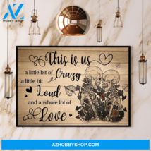 Skull Couple This Is Us A Little Bit Of Crazy Whole Lot Of Love Canvas And Poste - $49.99
