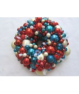 Vintage Christmas ornament wreath 18 Inch 30479 Red White Blue Germany G... - $222.74