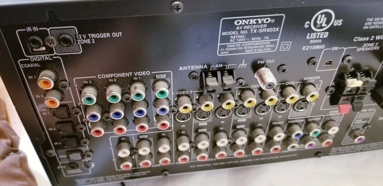 Onkyo TXSR603X AMP 7channel home theater receiver bundle original box