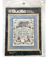 Bucilla Stamped Cross Stitch Family Sampler Bless This House 40395 11 x ... - $19.00