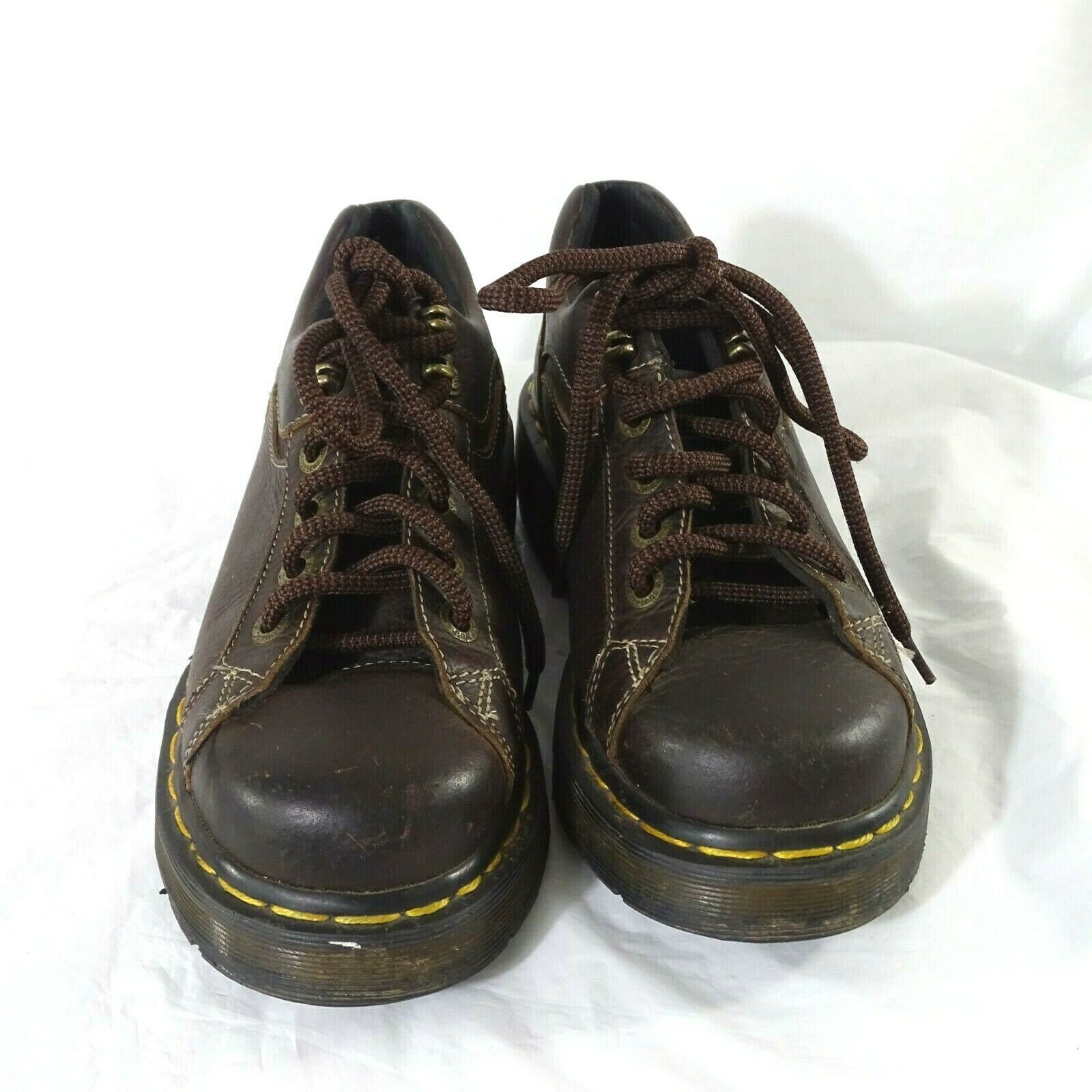 Dr Martens Lace Up Oxford Women Size 5 Brown Vintage Air Cushion Thick ...