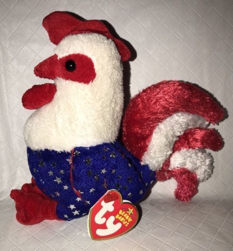 red white and blue beanie baby