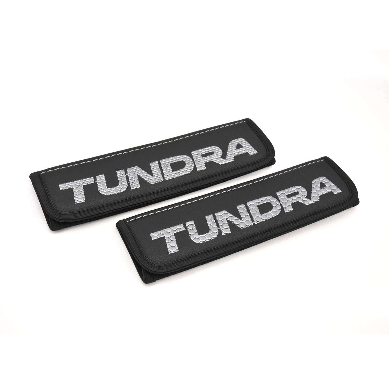 Image of Toyota Tundra seat belt covers Leather shoulder pads Accessories with emblem