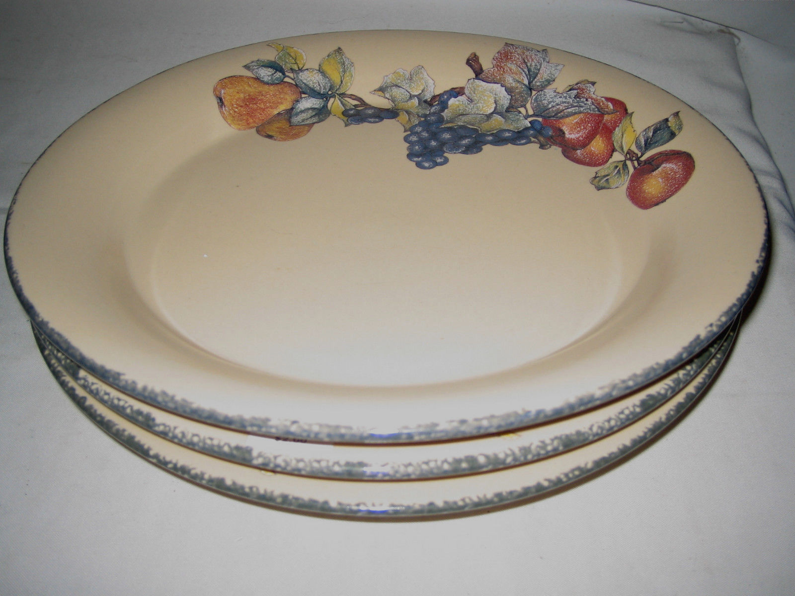 3 Home Garden Party Dinner Plates Fruit And 50 Similar Items
