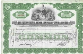 Vintage Nickel Company Of Canada Stock Certificate 1948 - $8.69