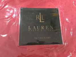Ralph Lauren "Seychelles" 1pc Throw Blanket 54"x72" 100% Ramie Red Nip Rare - $159.88