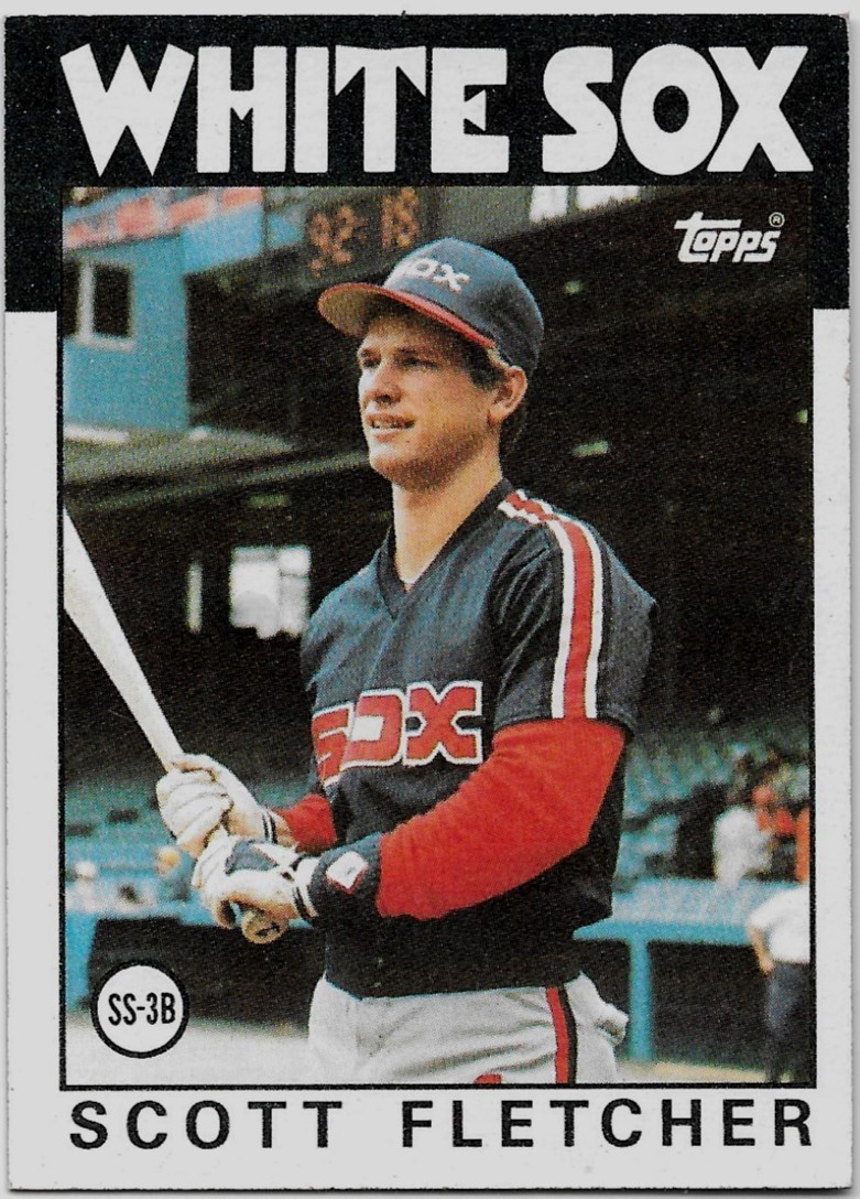 1986 Topps Baseball Card, 187, Scott Fletcher, Chicago White Sox