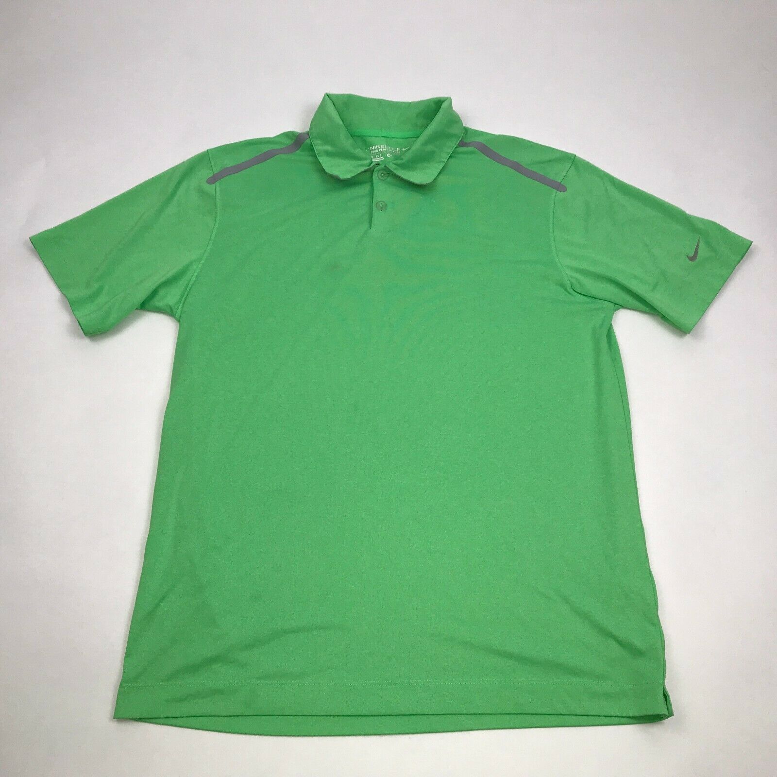 NIKE GOLF Tour Performance Polo Dry Fit Shirt Size M Medium Lime Green ...
