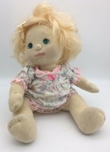 Vintage My Child Doll Girl Strawberry Blonde Hair Green Eyes Felt Mattel 1985 - $199.95