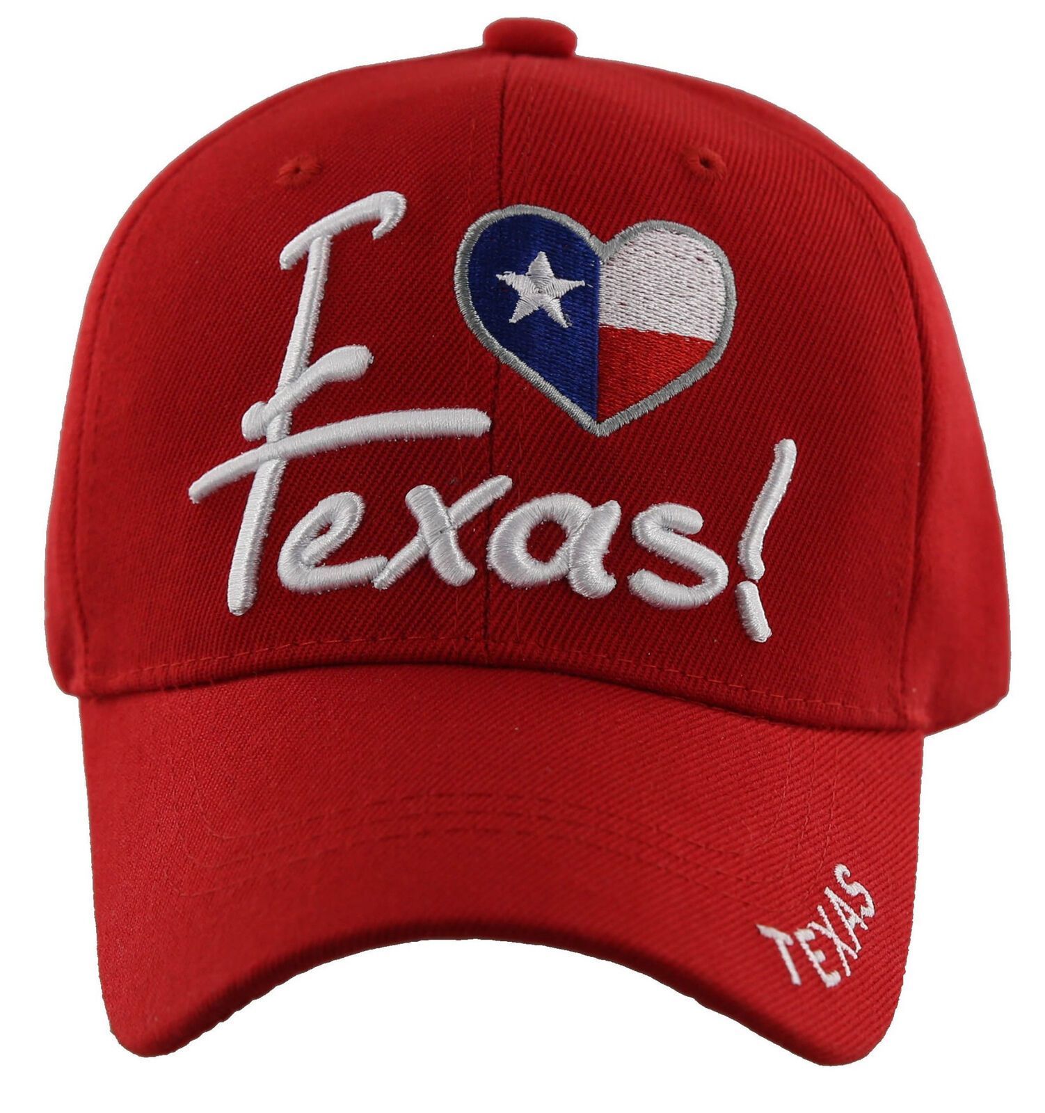 NEW! TEXAS TX LONE STAR STATE I LOVE TEXAS CAP HAT RED Men's Hats