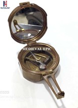 NauticalMart Engraved Antiqued Brass Military Compass W/Box Best Christmas Gift image 3