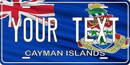 Cayman Islands Flag License Plate Personalized Custom Auto Bike Motorcyc... - $10.59+
