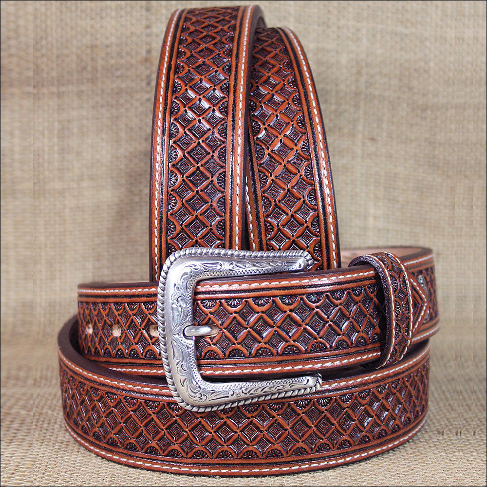 Nocona Tooled Leather Belt