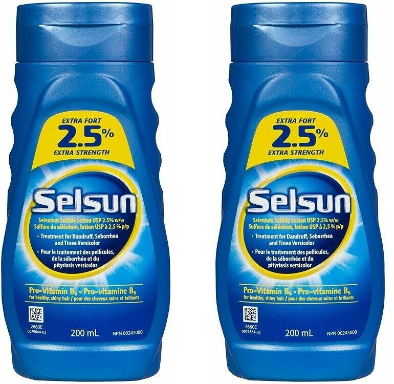 2pk Selsun 25 Extra Strength 200 Ml Selenium Sulfide Shampoo Lotion Shampoo And Conditioning 8670