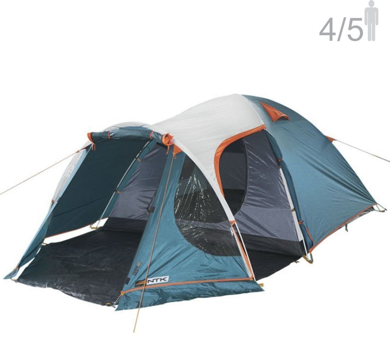 NTK INDY GT 4 to 5 Person 12.2 by 8 Foot Outdoor Dome Family Camping Tent