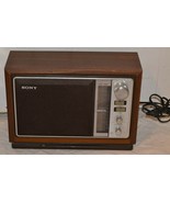 Vintage Sony ICF-9740W 2-Band AM/FM Radio Simulated Wood Cabinet  - £56.22 GBP