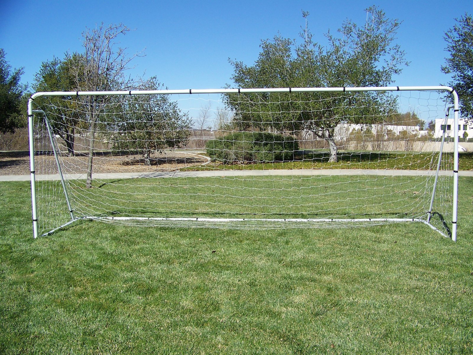 Official Size 18 x 7 x 5 Ft. Steel Soccer Goal. Heavy Duty Frame