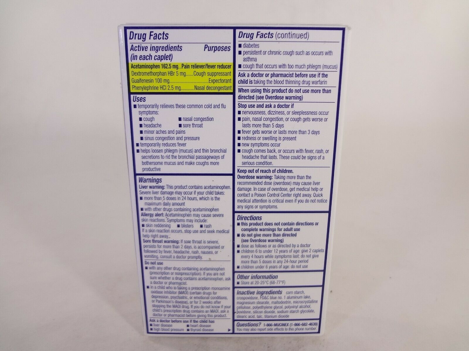 Mucinex Junior Cold & Flu Ages 6 years + 20 Caplets [VSM] Cough