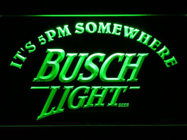 Busch Light It's 5pm Somewhere LED Neon Sign home decor crafts