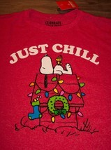 PEANUTS SNOOPY CHRISTMAS LIGHTS JUST CHILL T-Shirt 2XL XXL NEW w/ TAG Wo... - $19.80