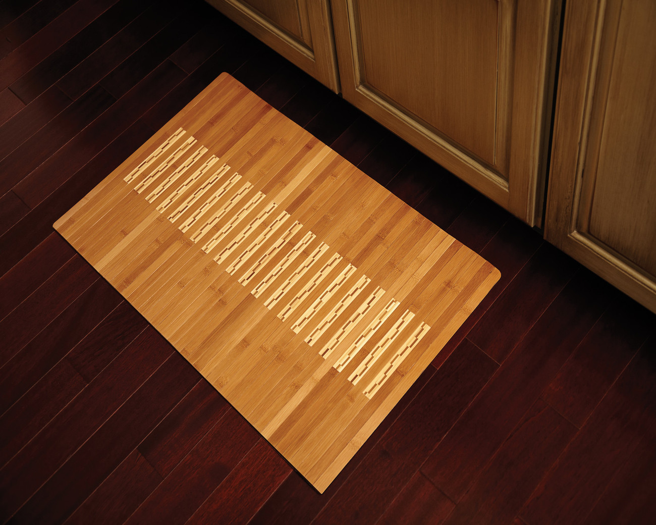 Bamboo Rug Kitchen/Bath Mat 24" x 36" High Quality Glossy Finish Anji