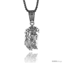 Sterling Silver Teeny Jesus Pendant, Made in Italy. 1/2 in. (13 mm)  - $14.09