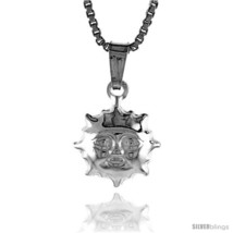 Sterling Silver Teeny Sun Pendant, Made in Italy. 3/8 in. (10 mm)  - $14.09