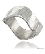 Size 8 - Sterling Silver Heavy Wave Band, 5/16 in  - $59.81
