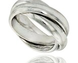 Sterling silver rolling ring w 5 mm domed bands handmade thumb155 crop