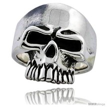 Size 12 - Sterling Silver Skull Ring 1 in  - $123.04