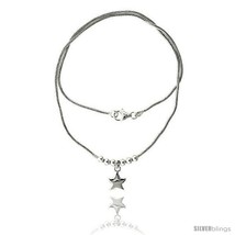 Length 7 - Sterling Silver Necklace / Bracelet with Star  - $53.14