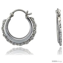 Sterling Silver High Polished Hoop Earrings, 13/16in   - $44.47