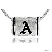 Sterling Silver Hawaiian Initial Letter A Alphabet Bead Charm, 1/2 in  - $22.37