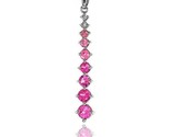 Sterling silver jeweled pendant w round pink cubic zirconia 1 13 16 46 mm thumb155 crop