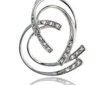 Sterling silver jeweled heart pendant w cubic zirconia stones 1 1 8 28 mm thumb155 crop