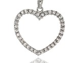 Ling silver jeweled heart pendant w cubic zirconia stones 1 1 8 28 mm style tp6675 thumb155 crop