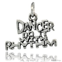Sterling Silver Dancer Do It With Rhythm Word Necklace, W/ 18 In Box  - $44.40