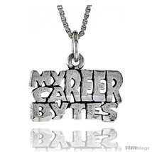 Sterling Silver MY CAREER BYTES Word Necklace, w/ 18 in Box  - $44.40