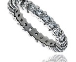 Erling silver cubic zirconia eternity band ring brilliant cut 2 5mm rhodium finish thumb155 crop