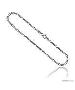 Length 20 - Sterling Silver Italian Figaro Chain Necklaces &amp; Bracelets 2... - $20.30