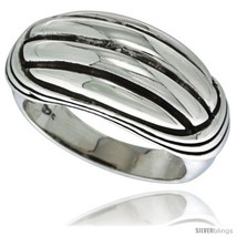 Size 6 - Sterling Silver Scalloped Dome Ring 1/2 in  - $62.50