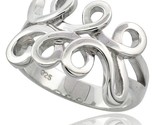 Sterling silver spiral pattern ring flawless finish 9 16 in wide thumb155 crop