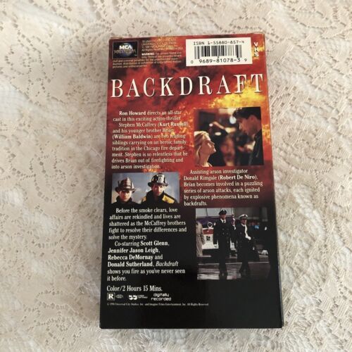 Backdraft VHS 1991 Robert De Niro, Donald and similar items