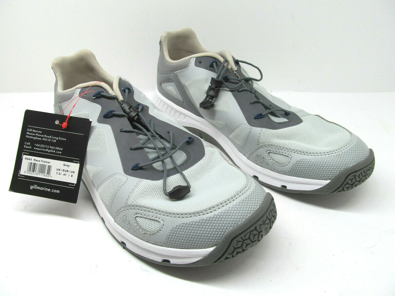 Gill Marine Race Trainers Mens Light Gray Non-Slip Boat Shoes Size US 8 ...