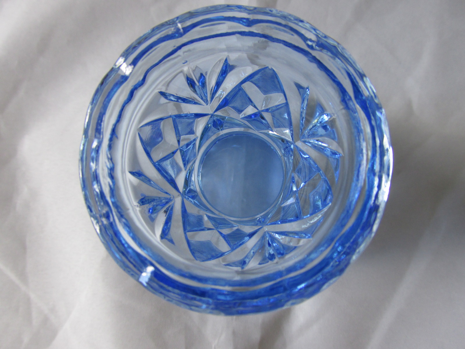 Vintage Blue & Aqua Toothpick Holders, Etched & Pressed Glass