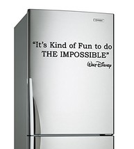 (24'' x 8'') Vinyl Wall Decal Quote It's Kind of fun to do the impossible / W... - $15.37